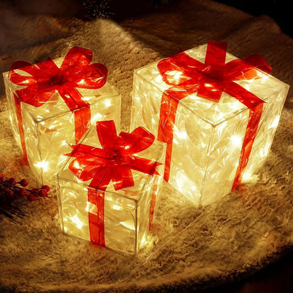 Lighted Holiday Gift Box Set™